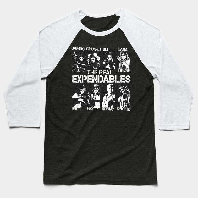 Expendables videogames females Baseball T-Shirt by Bolivian_Brawler